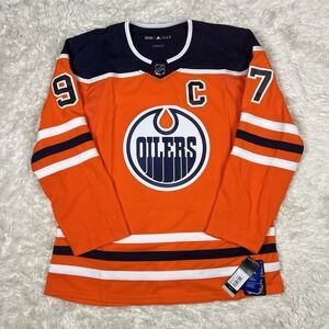 Adidas Connor McDavid  Edmonton Oilers New Jersey Orange Size 54 XL EZJ2171